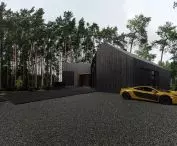 RE: REDWOOD HOUSE, even the driveway will be kept in dark colors