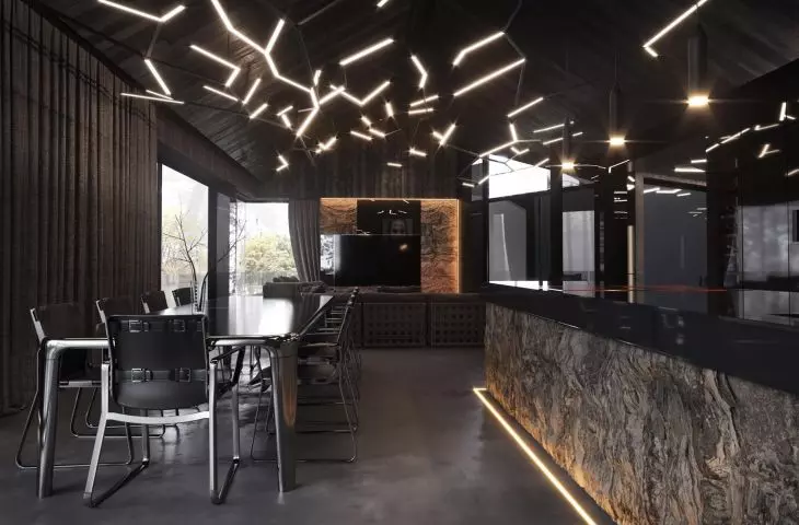 RE: REDWOOD HOUSE, kitchen and dining room