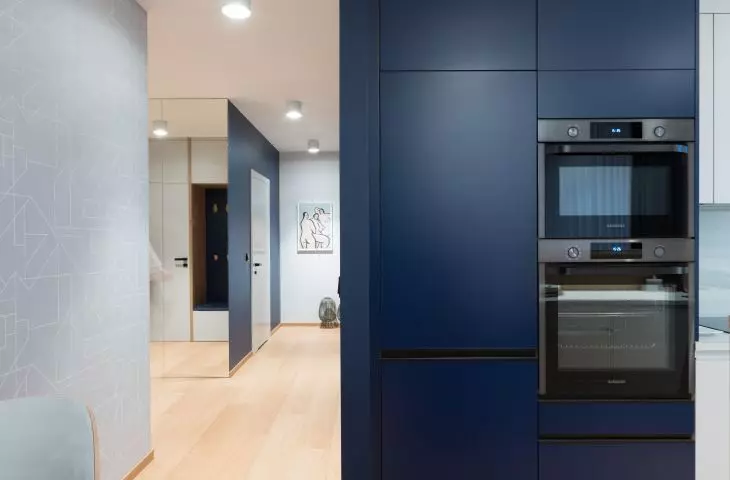Navy blue apartment in Poznan
