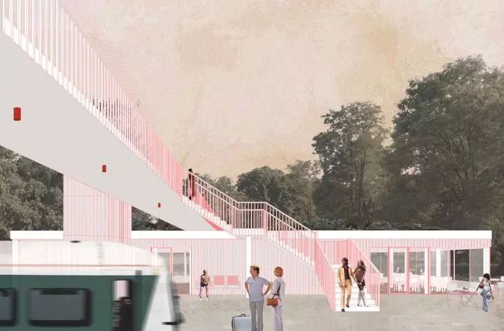 visualization of a major train station
