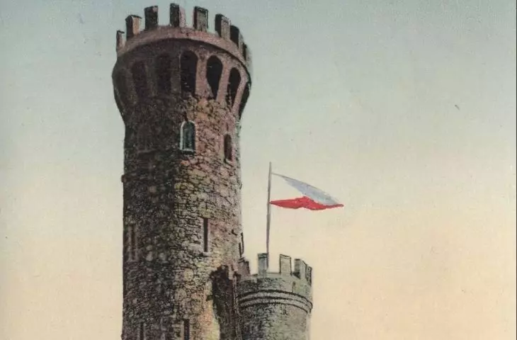 wieża widokowa ze schroniskiem na Śnieżniku, 1920 