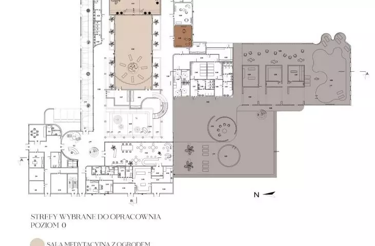 Center floor plan, first floor 