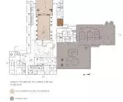 Center floor plan, first floor 