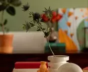 cozy atmosphere is created by accessories