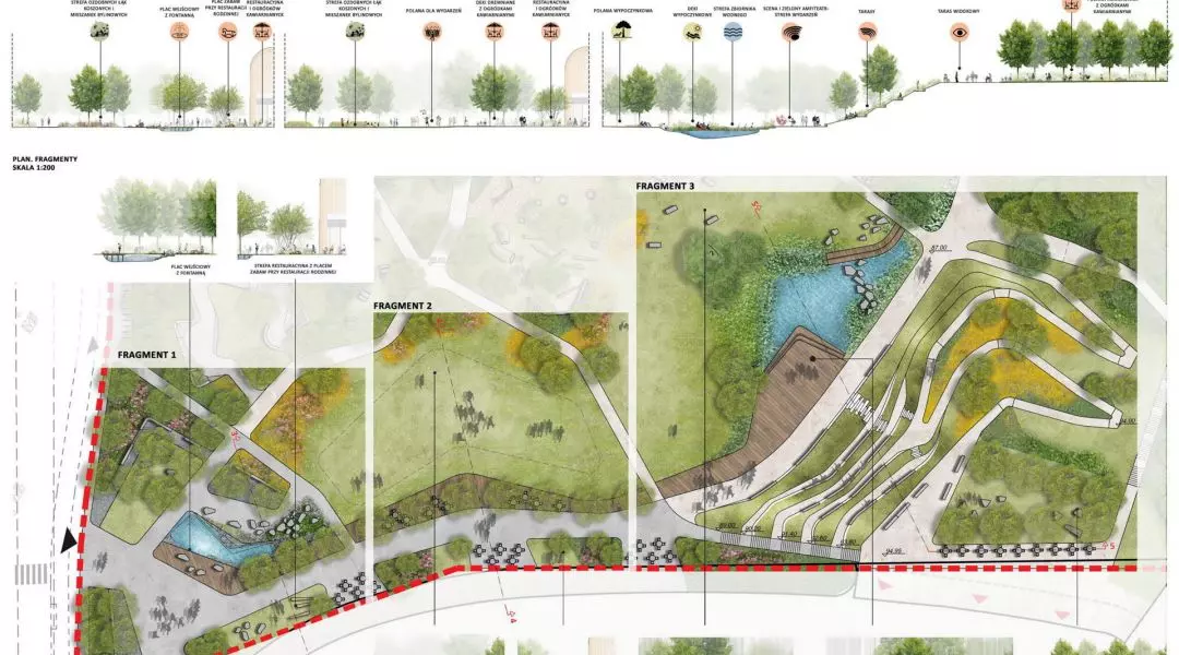I Nagroda: Projekt aut. RS Architektura krajobrazu Dorota Rudawa