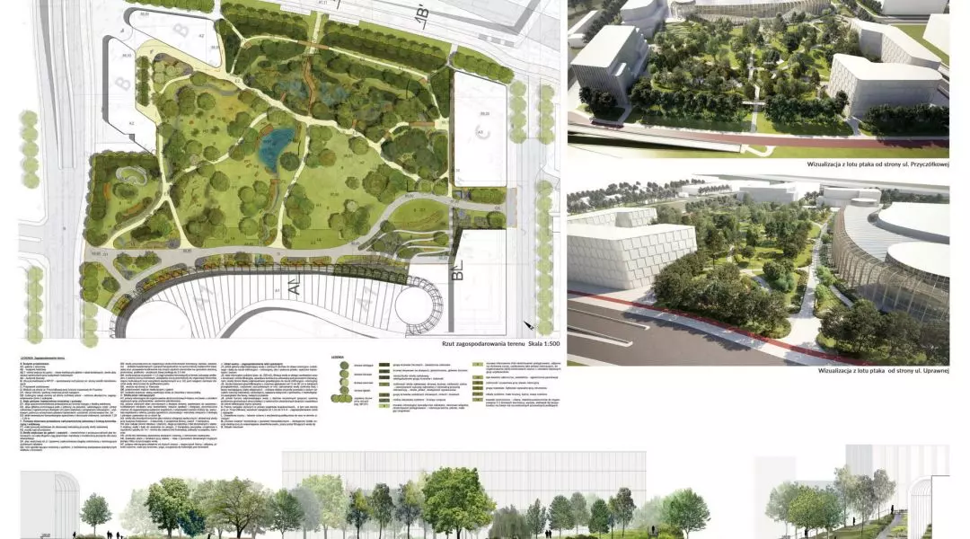 III Nagroda: Projekt aut. zespołu: Piotr Hardecki Architekt, „Abies” Architektura Krajobrazu, Maciej Nonas