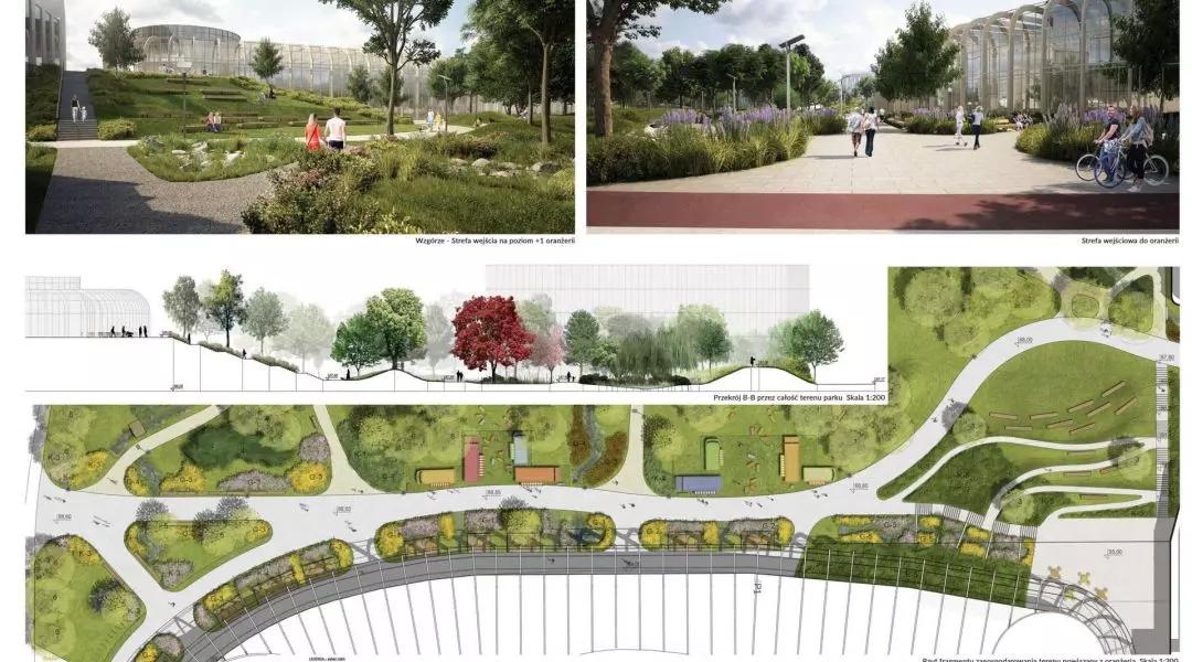 III Nagroda: Projekt aut. zespołu: Piotr Hardecki Architekt, „Abies” Architektura Krajobrazu, Maciej Nonas