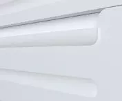 Concave horizontal drawer strips