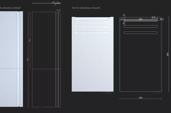 Invisible System, built-in front for refrigerator and dishwasher