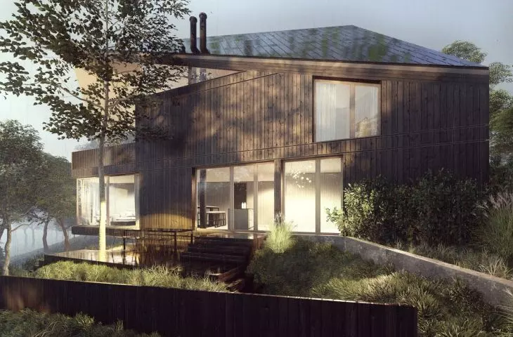 The house houses two separate apartments