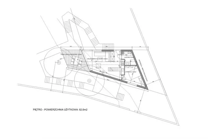 House on the slope, floor plan