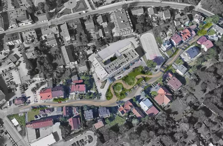 Widok projektowanej przestrzeni
