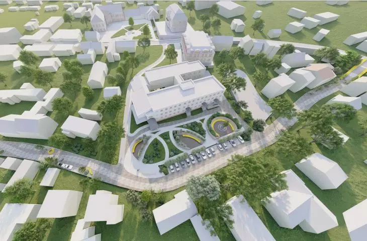 Widok całości projektowanej przestrzeni