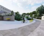 Skwer przed przychodnią w Wieliczce