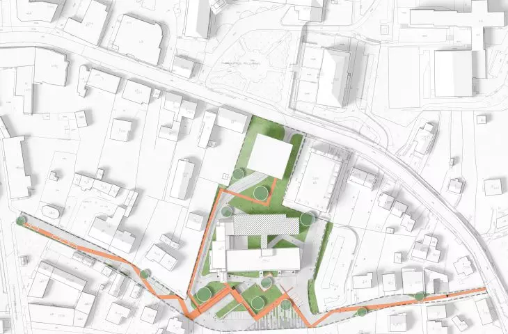 Plan zagospodarowania terenu przed przychodnią