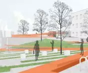 Wizualizacja projektowanego placu