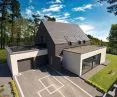 Widok bryły domu z wykorzystaniem elementów systemu INNOVIEW