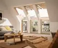 Roof windows in the attic