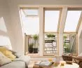 Roof windows bring light into the space