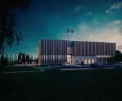Budynek OSP Wielka Wieś, wizualizacja konkursowa