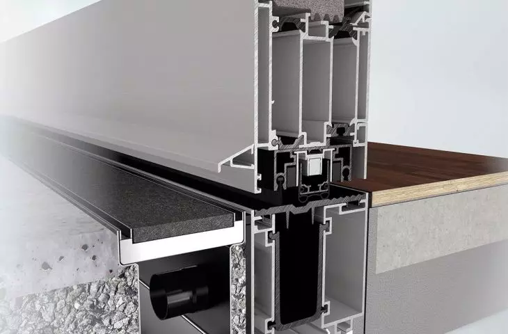 Zero threshold, Schüco aluminum doors