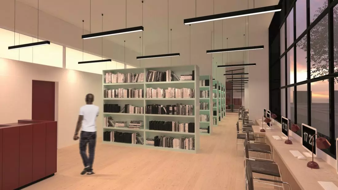 Wnętrze biblioteki