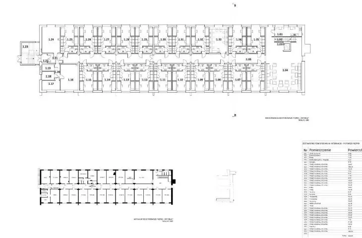 1st floor of the boarding house, projection