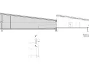 High School of Fine Arts in Nałęczów, cross-section A-A