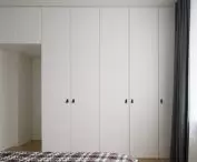 There is a hidden workspace in the bedroom
