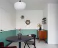 Dining room and kitchen in a retro atmosphere