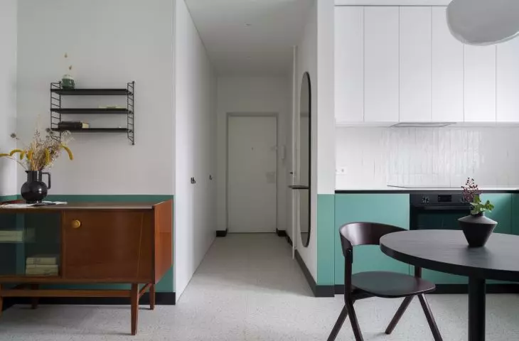 Old furniture and bright colors create a unique atmosphere