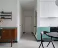 Old furniture and bright colors create a unique atmosphere