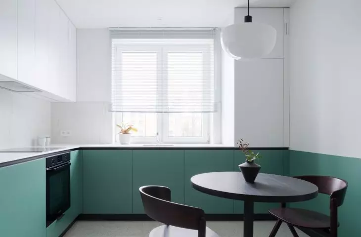 Mint green kitchen furniture