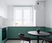 Mint green kitchen furniture