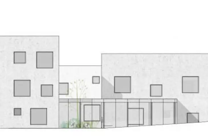 southwest elevation