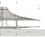 Cross-section of the competition building