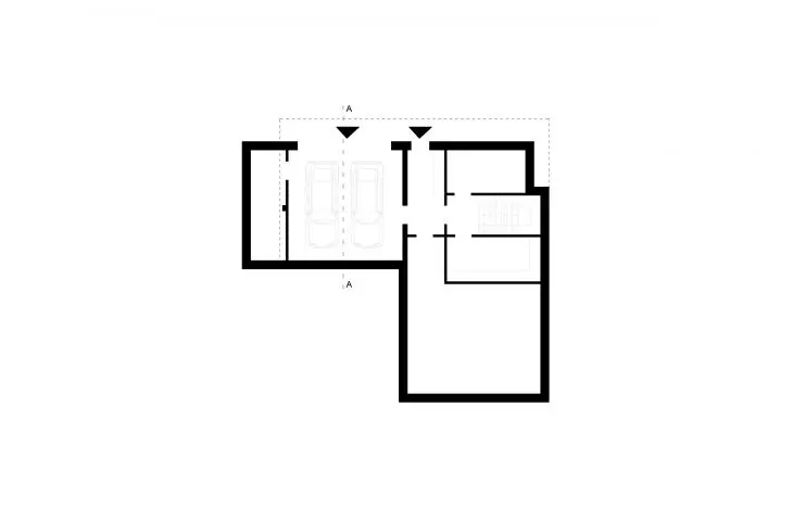 House under the rock, basement plan