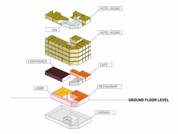 Breath-In Hotel (axonometry) 
