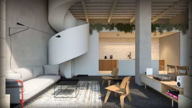wnętrze jednego z&nbsp;apartamentów w&nbsp;budynku Barchessy