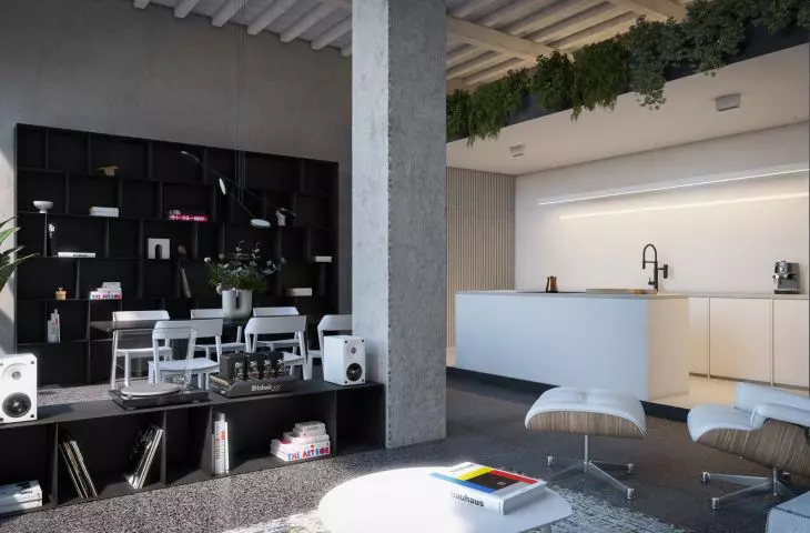 wnętrze jednego z apartamentów w budynku Barchessy
