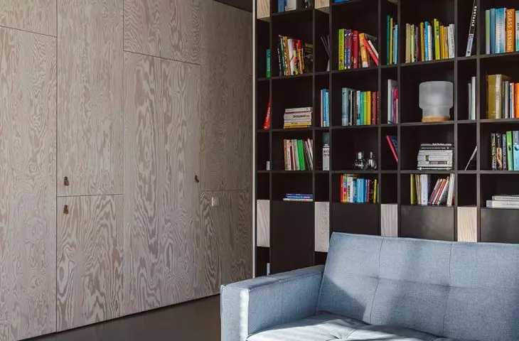Salon z biblioteczką