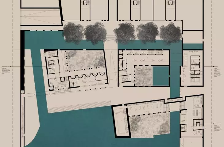 Architektura Ciszy, rzut parteru