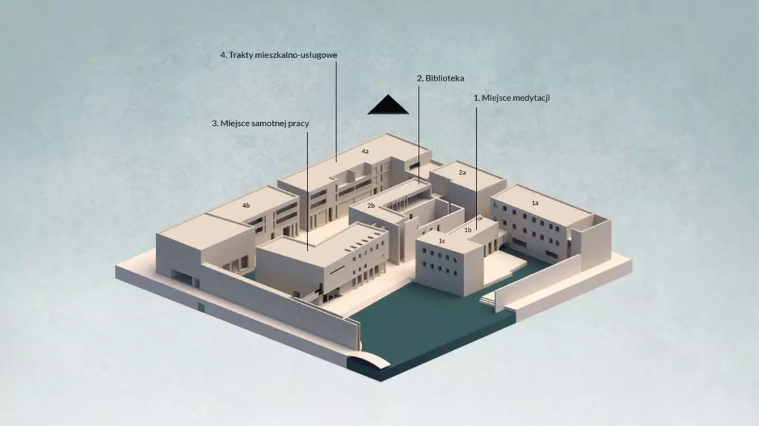 Architektura Ciszy,
aksonometria