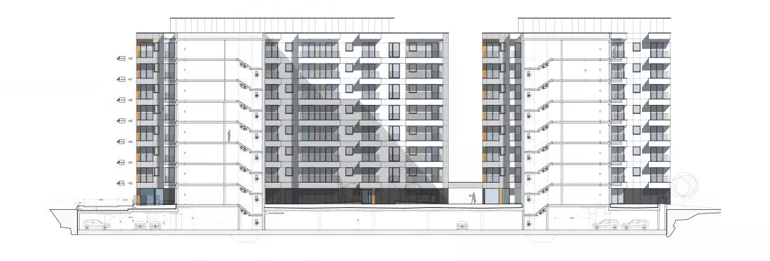 Apartamenty Nakielska,
przekrój