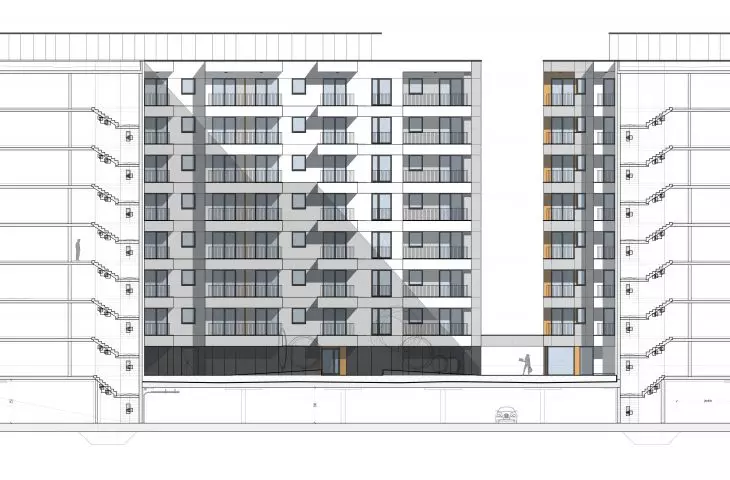 Nakielska Apartments, cross-section