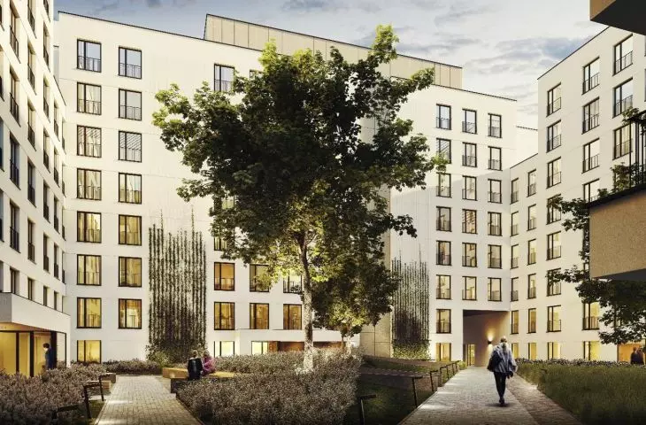 Nakielska Apartments, inner courtyard