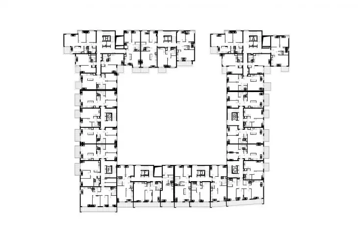 Nakielska Apartments, 4th floor plan