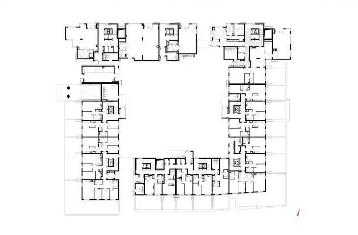 Nakielska Apartments, first floor plan