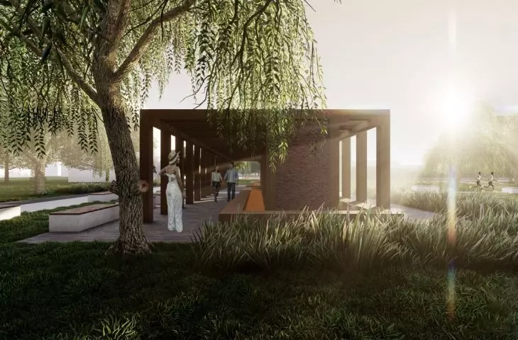 The competition design was to include a brine graduation tower