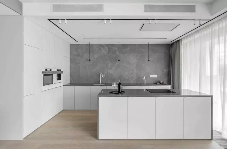 minimalistyczny apartament na Szczęśliwicach, kuchnia